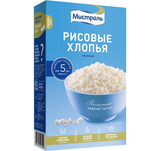Мистраль хлопья рисовые нежные, 400 гр Мистраль хлопья рисовые нежные, 400 гр